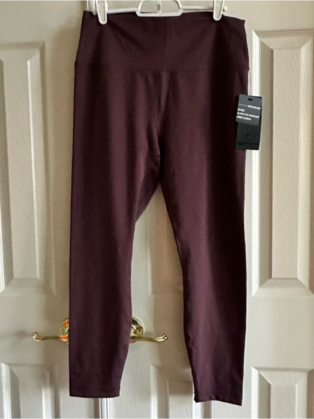 90 Degree By Reflex High-Waist Burgundy Leggings